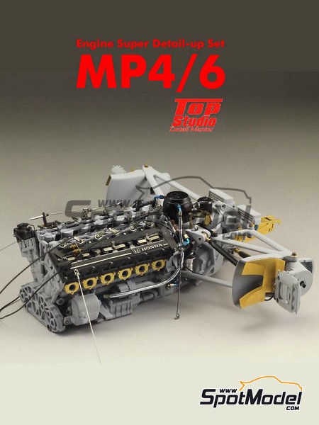 McLaren Honda MP4/6. Detail up set in 1/12 scale manufactured by Top Studio  (ref. TD23160)